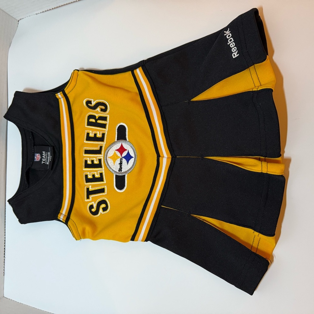 Reebok Kids Steelers Cheerleader Dress - Black and Yellow